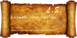 Leimdörfer Sára névjegykártya